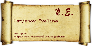 Marjanov Evelina névjegykártya